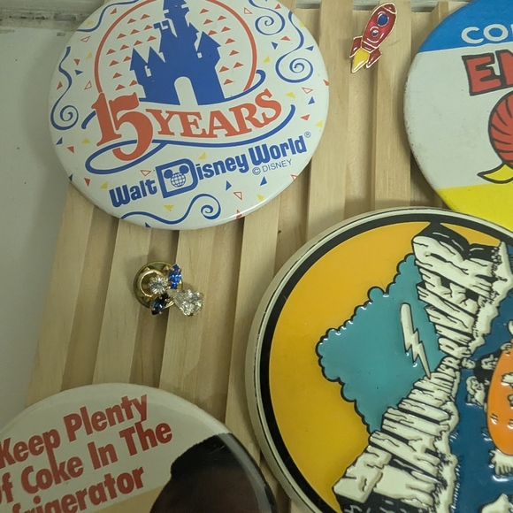 Lot Pinback Button Badges Lapel Pin Assorted Angel Pins Disney + - Picture 3 of 9